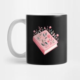 Pink Floral Book Mug